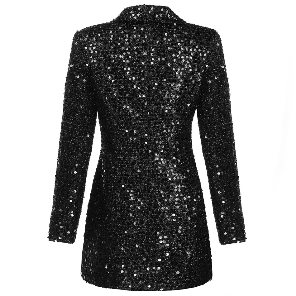 Damen Designer Blazer Glitzer