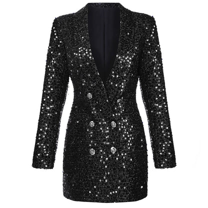 Damen Designer Blazer Glitzer