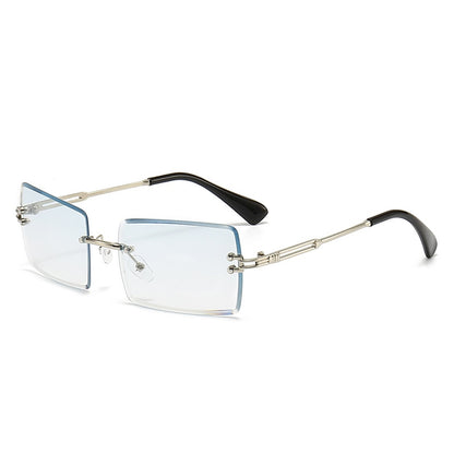 Damen Randlose Gradient Sonnenbrille