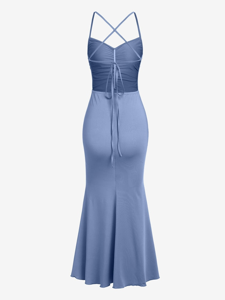 Damen Rückenfreies Maxi-Kleid Meerjungfrau-Stil