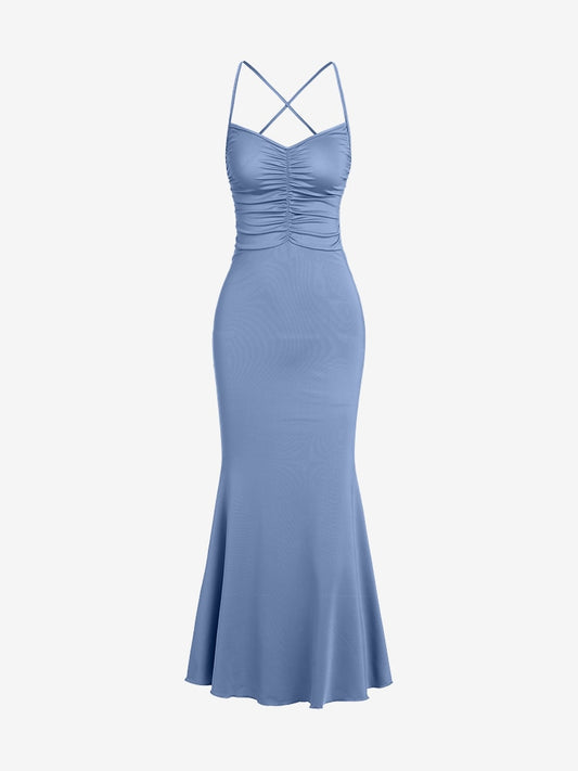 Damen Rückenfreies Maxi-Kleid Meerjungfrau-Stil